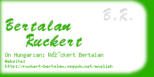 bertalan ruckert business card